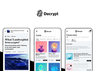 Decrypt App Launch app design app store crypto design lamborghini reading reading list top 5