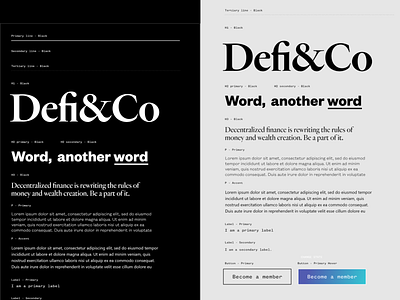 Defi & Co Typography crypto defi font fonts styleguide typography