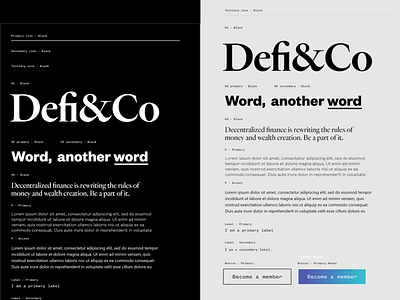 Defi & Co Typography