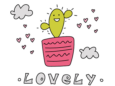 funny cactus with love! graphic