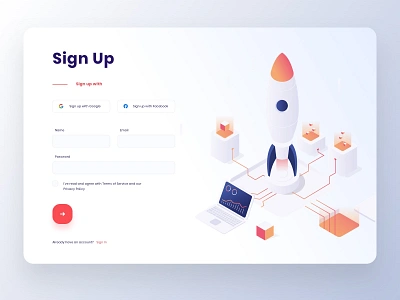 Sign Up Form design illustration minimal sign up signup signupform ui ux web web app design