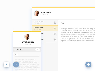 Responsive Notes Screen