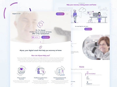 Web design for a digital healthcare brand app brand branding health healthcare illustration line illustration rehabilitation responsive design site ui ux web web site