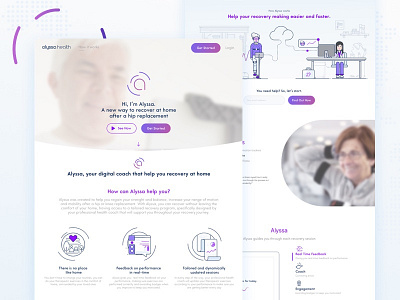 Web design for a digital healthcare brand