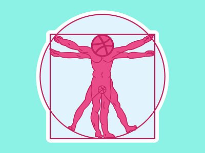 Vitruvian Dribbble Man