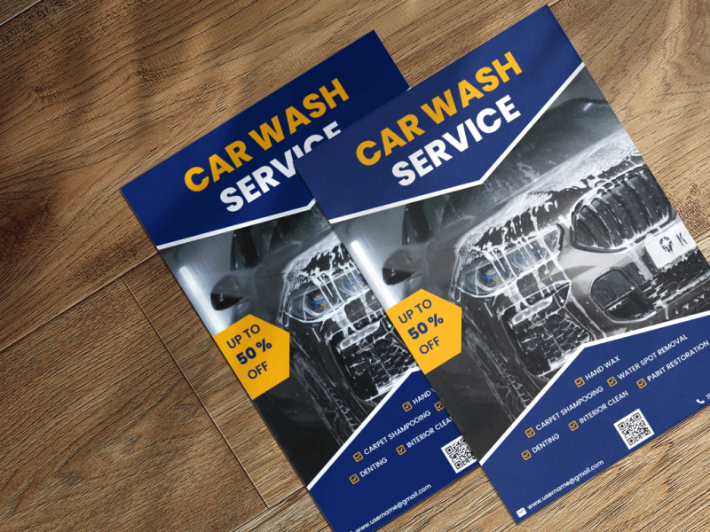car wash flyer background