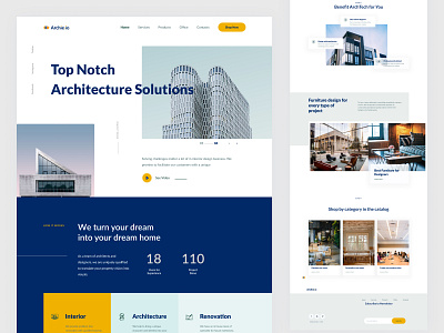 Archie.io - Real estate Landing Page Design branding design graphic design illustration landing page real estate ui ux vector