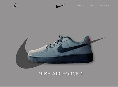 NIKE AIR FORCE 1 - Landing Page animation design figma graphic design ui