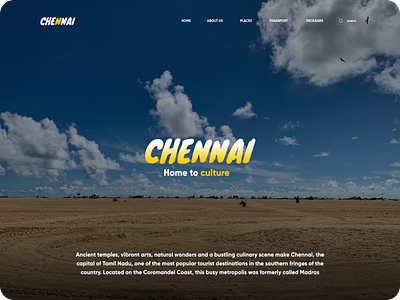 Chennai - Home to Culture animation branding design figma graphic design ui