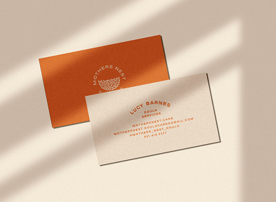 Mothers Nest. Business Cards. branding design illustration logo reillysauer type typography vector