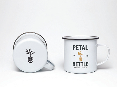 Nettle illustration mockup nettle tea typography