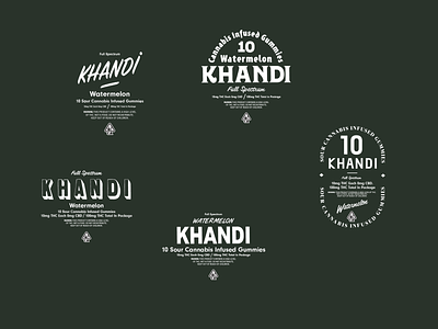 Khandi branding gummies illustration logo reillysauer typography weed