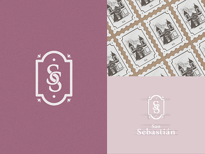 San Sebastián Brand identity badge design bakery brand identity branding cake shop design illustration logo pastry stamp