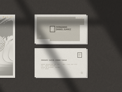 Brand Refresh - Arq. Fernando Daniel Juárez architecture branding concrete identity light stationery warm grey