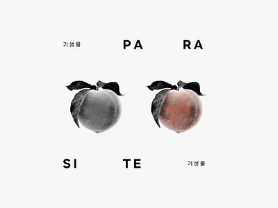 Parasite Film 2020 fanart film film poster korean minimal movie oscars parasite peach poster