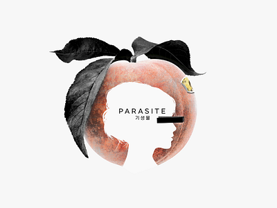 Parasite Film 2020 fanart film film poster ilustration korea minimal money movie oscars parasite peach poster poster design