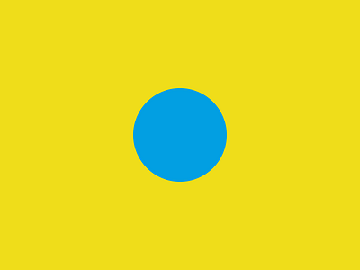 Blue Circle on Yellow