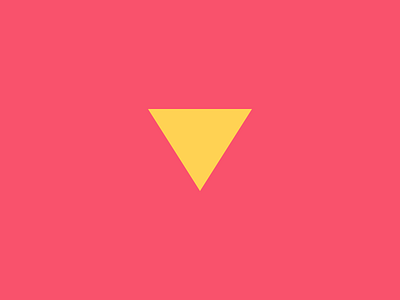Upside Down Triangle down minimal pink shape triangle upside yellow
