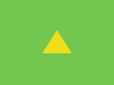 Yellow Triangle on Green green minimal shape triangle ui yellow