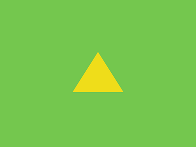 Yellow Triangle on Green