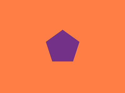 Pentagon On Orange color minimal orange pentagon purple shape ui