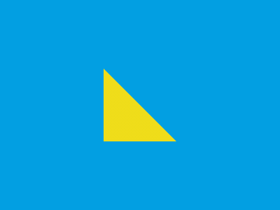 Triangle On Blue blue minimal shape triangle ui yellow