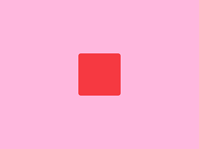 Rounded Square on Pink illustration minimal pink red rounded shape square vector