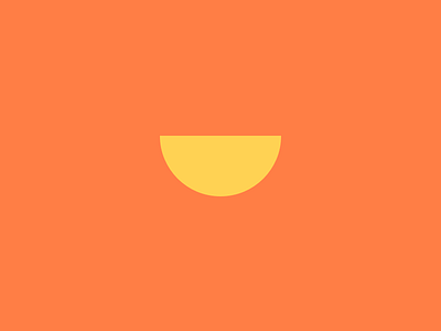 Upside Down Half Circle branding circle colors minimal orange scheme shape vector yellow