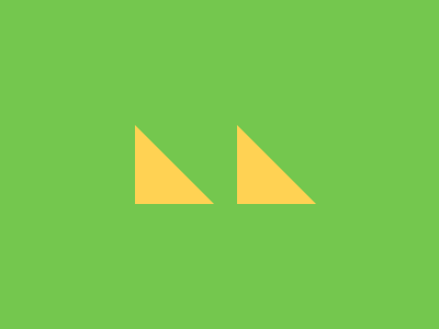 Yellow on Green color green minimal palette shape triangle yellow