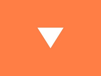 White Triangle down download free freebie icon minimal orange shape sketch triangle upside white