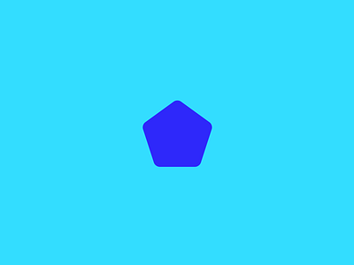 Rounded Polygon blue download free icon minimal polygon rounded set shape sketch ui