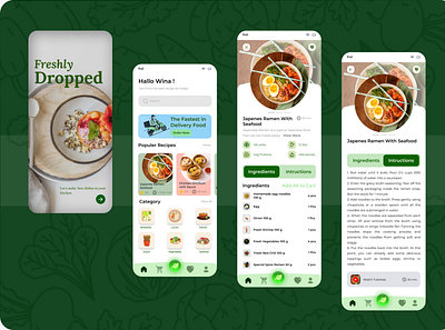 Recipes Food design ui graphic design junior ui new ui ui uiux