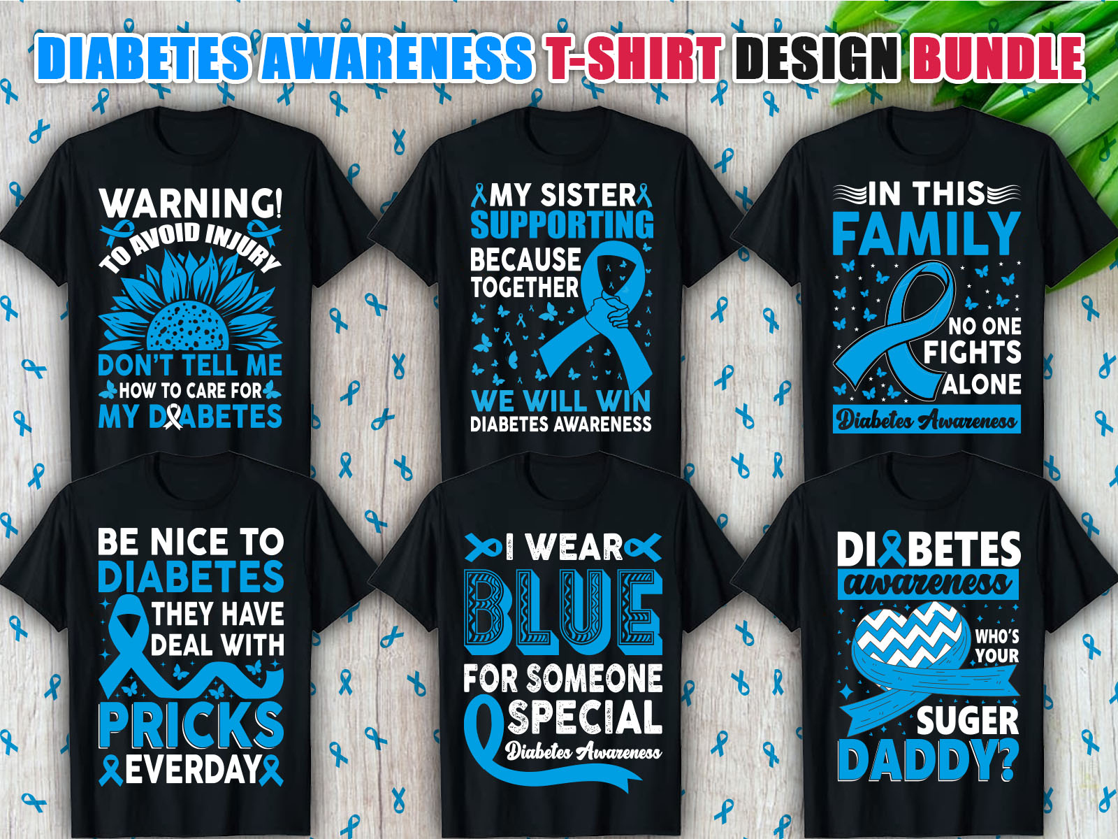 “Diabetes Awareness T-shirt Design” by Merchamena on Dribbble