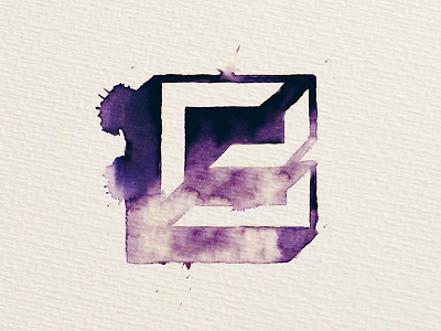 Evolution Logo - Watercolor evolution logo modern paint painted purple watercolor