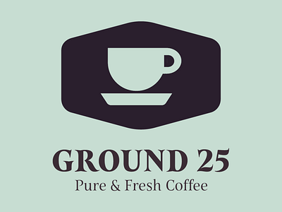 Ground 25, Pure & Fresh Coffee branding graphic design logo logo design