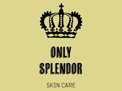 Only Splendor, Skin Care branding graphic design logo logo design