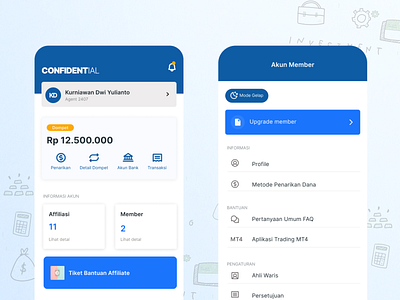 Finance App branding figma finance indonesia mobile app ui ux