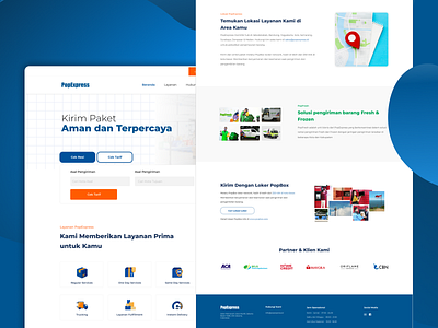 Homepage PopExpress Website dailyui homepage design indonesia landing page ui ux website