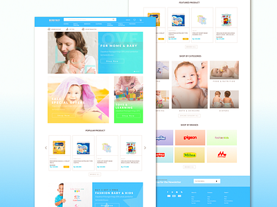 Berbiboi baby ecommerce kids online shop ui