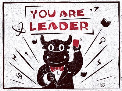 You are Leader illustration leader poster print