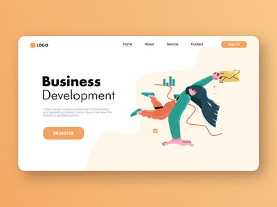 Landing page for Business Development agancy website