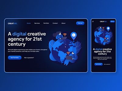 Digital Creative Agency Website Design for Web, Mobile