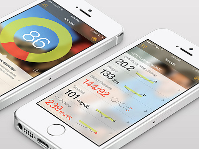 Crossover One iPhone App app data graphs health interface ios iphone ui ux