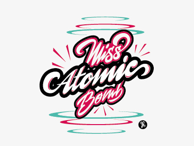 Miss atomic bomb illustration lettering miss atomic music the killers