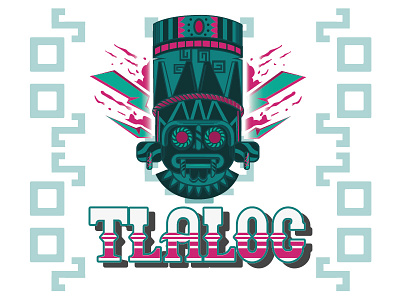 Tlaloc culture illustration lettering mexico tlaloc