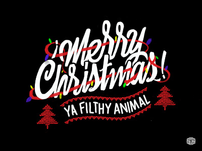 Merry Christmas, Ya filthy animal calligraphy christmas holiday lettering merry navidad ya filthy animal