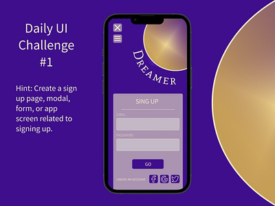 Daily UI :: 001 branding challenge dailyui graphic design ui
