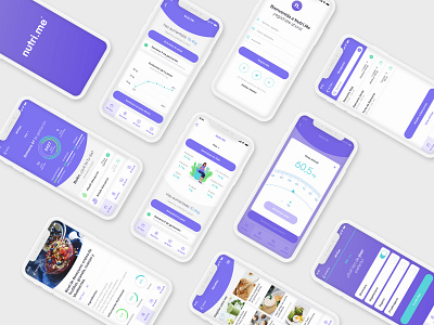 Nutri.Me - App Design branding design graphic design product design typography ui ux