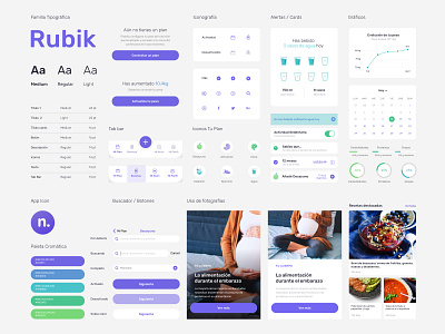 Nutri.Me - UI Kit branding design graphic design product design typography ui ux