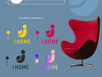 i home furniture logo - brand identity branding design graphic design illustration logo typography